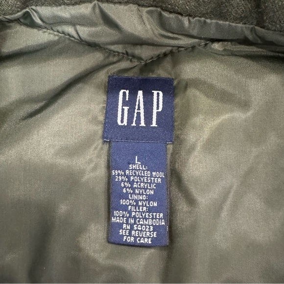 Vintage - Gap - Green Wool Zip Up Vest - Pockets - Women’s M/L - Picture 6 of 11